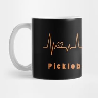 Pickleball wizard, pickleball player heartbeat paddle and ball Mug